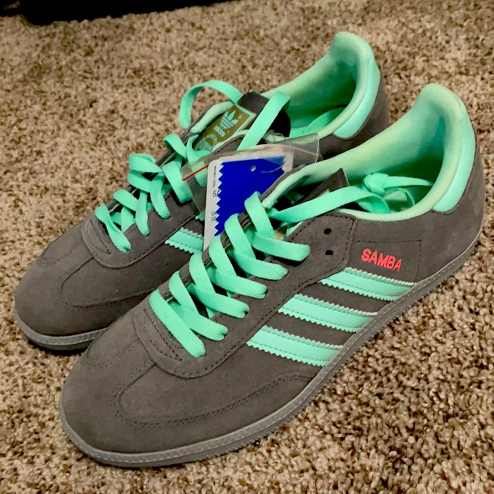 Mint Green and Gray Adidas
